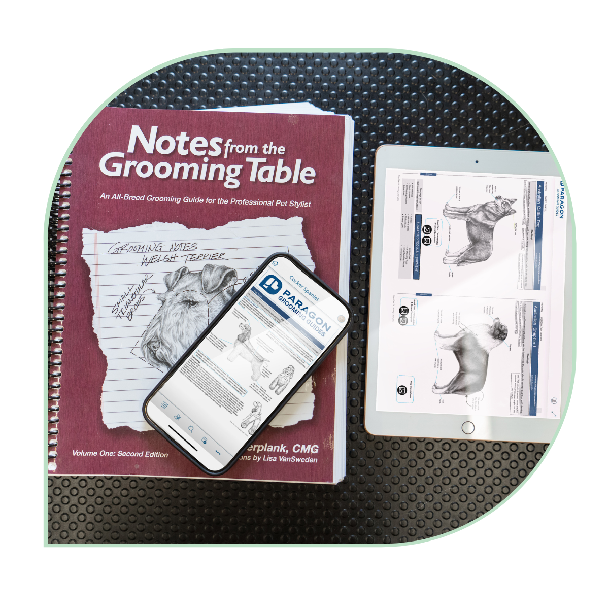 Notes from the Grooming Table book and Devices Inset